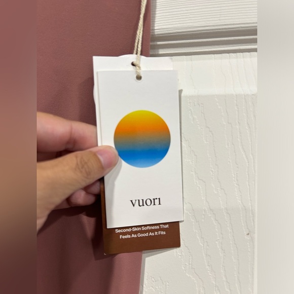 Vuori Women's Small Rib Studio Legging Dark Pink NWT 7/8 Length High Rise - Picture 5 of 9